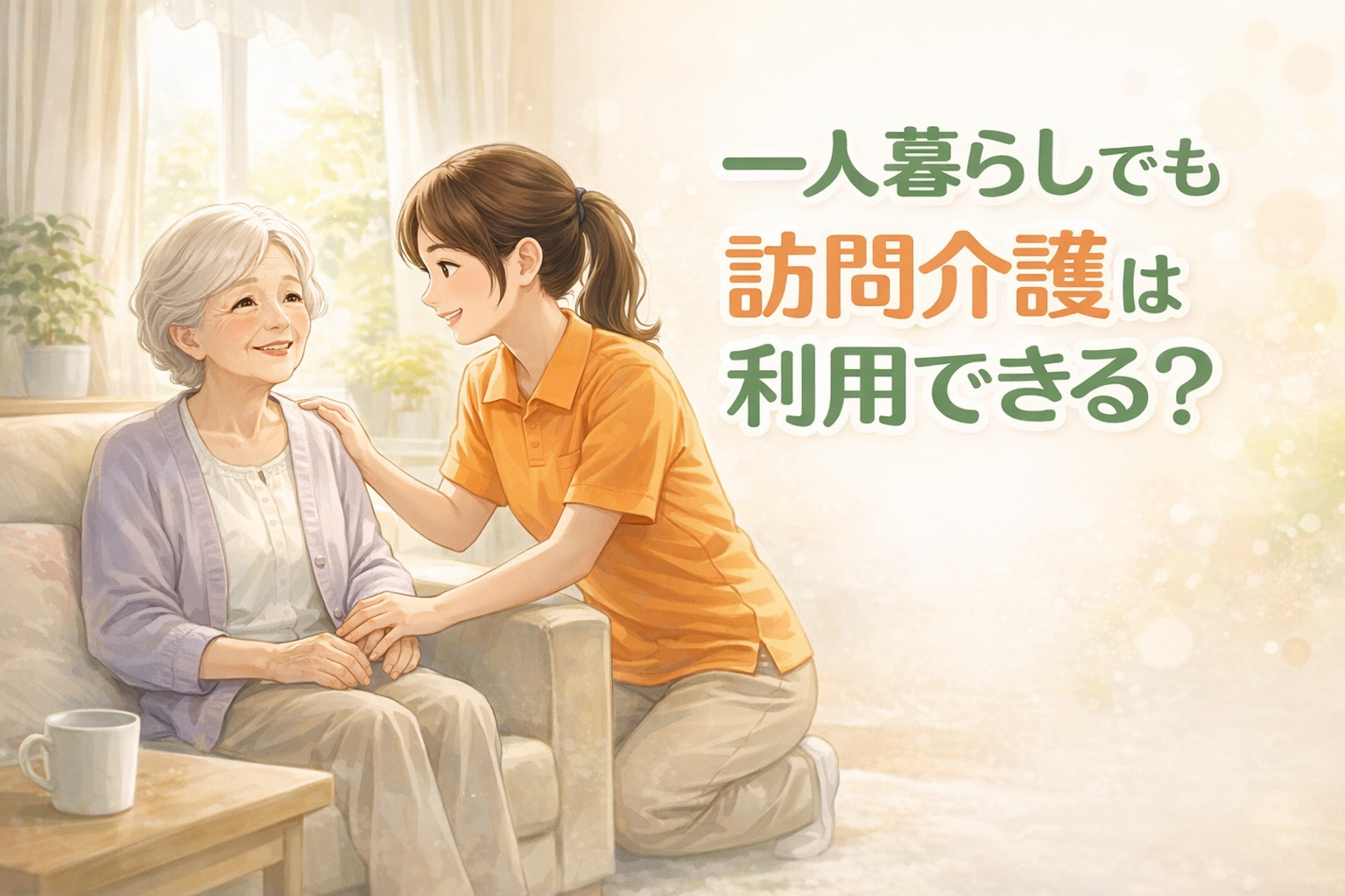 一人暮らしでも訪問介護は利用できる?安心して生活を続けるためのポイント
